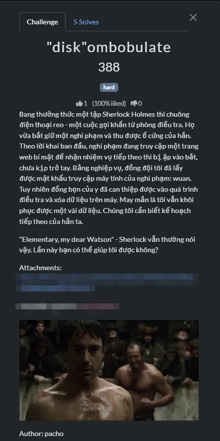 Diskombobulate challenge card