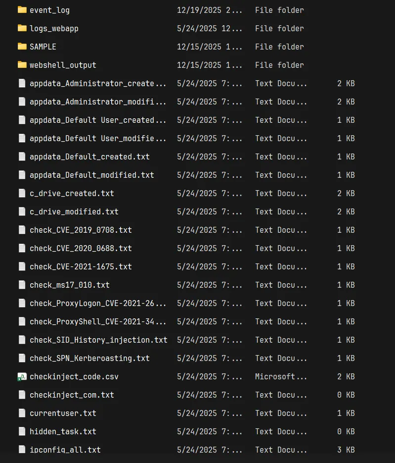 Folder with multiple log files