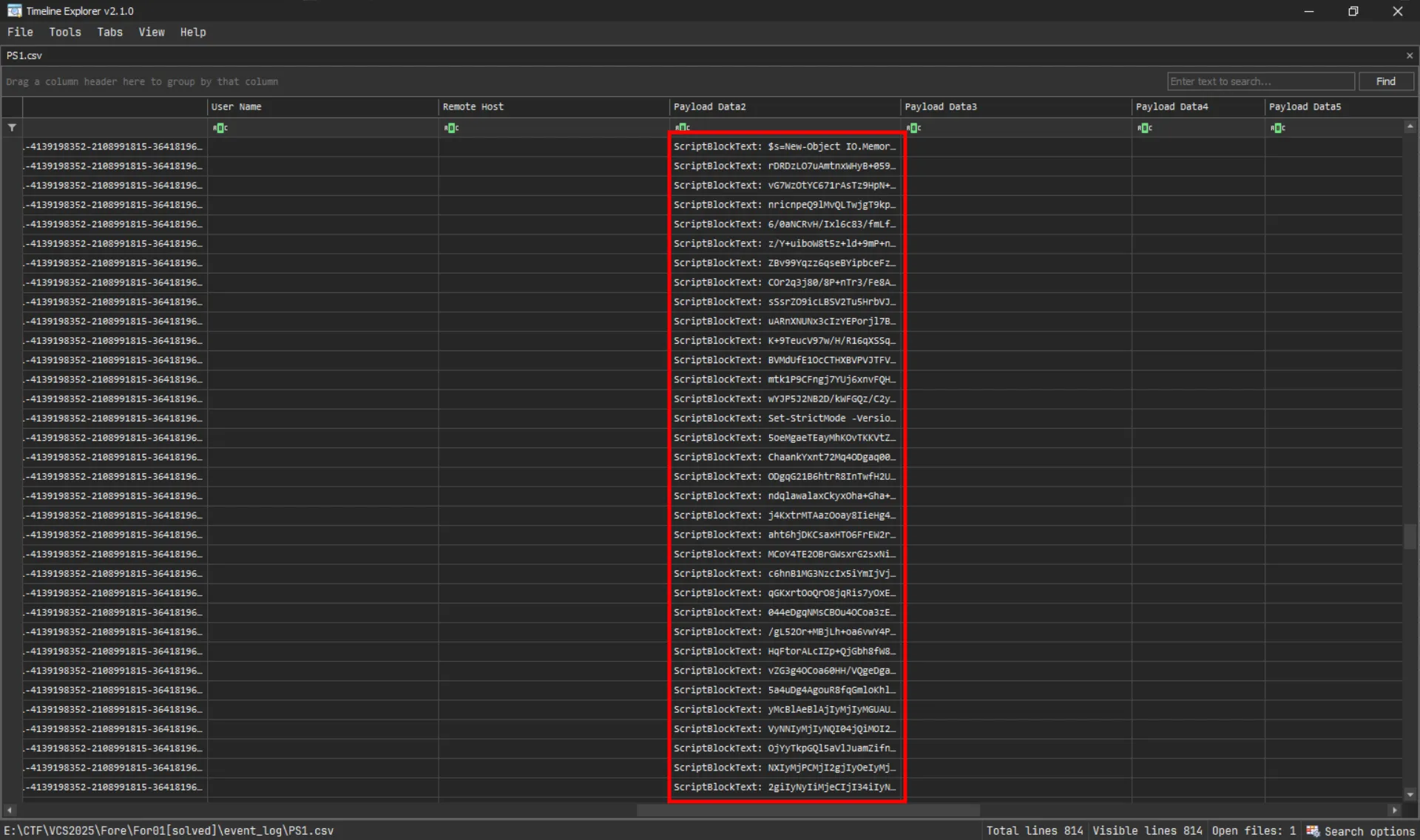 Timeline Explorer showing script execution time